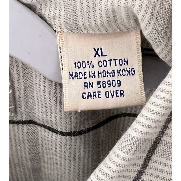 Vintage Murano Plaid Button Up Short Sleeve Shirt Mens Size XL Gray Chest Pocket - Picture 4 of 6